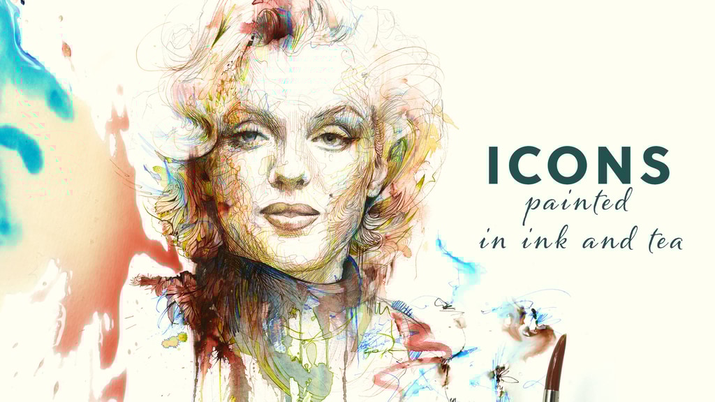 13 Icons Painted in Ink and Tea, Originals and Prints