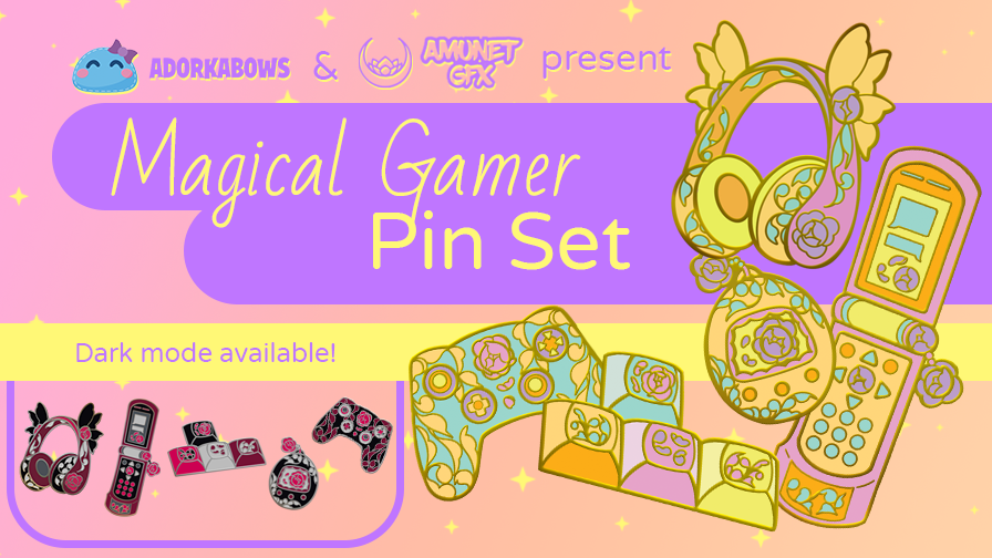 Magical Gamer Pin Set