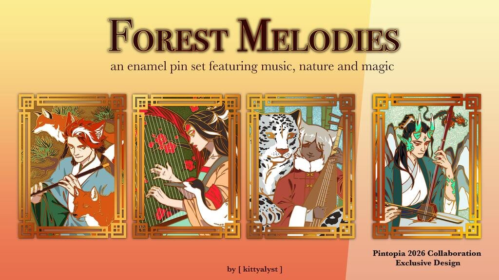 Forest Melodies: Enamel Pin Collection