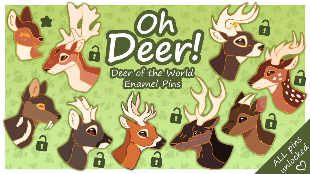Oh Deer! Deer of the World Enamel Pins
