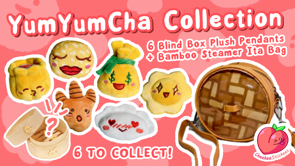 YumYumCha Blind Box Plush Pendants+Bamboo Steamer Ita Bag