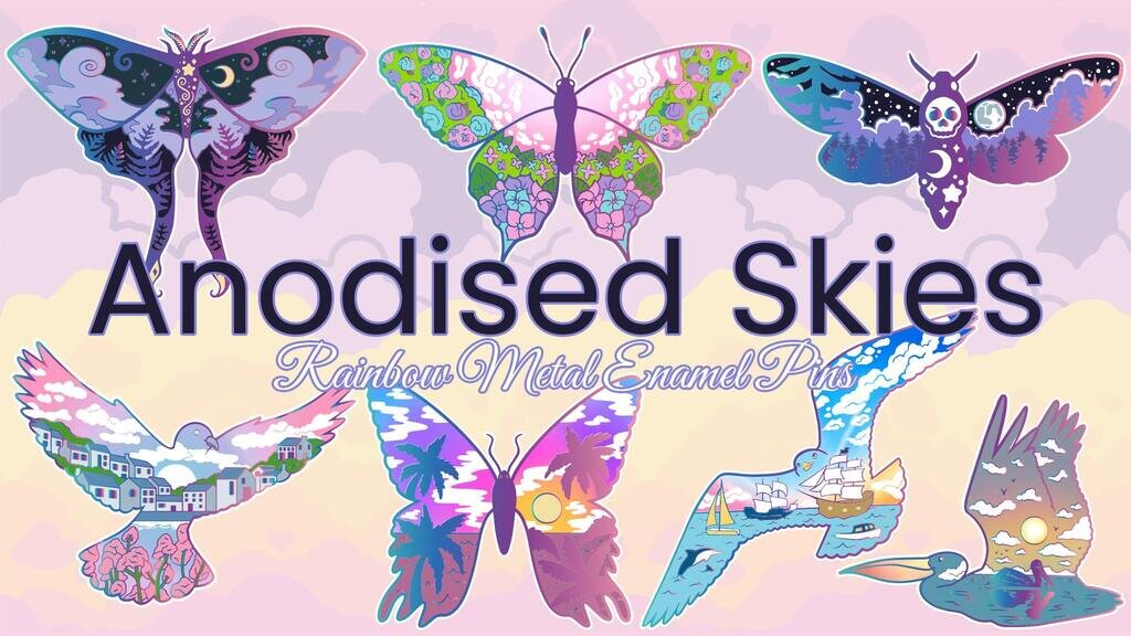 Anodised Skies - Rainbow Metal Enamel Pins!