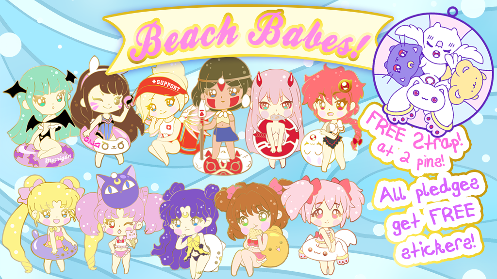 Beach Babes Enamel Pins