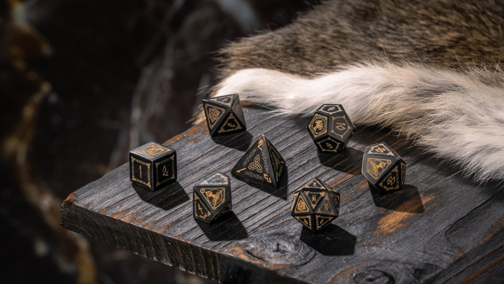 Horn of Ragnarok: Hand-Carved Viking Horn and Antler Dice