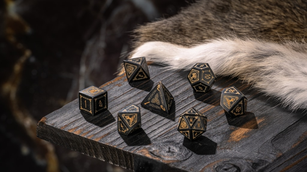 Horn of Ragnarok: Hand-Carved Viking Horn and Antler Dice