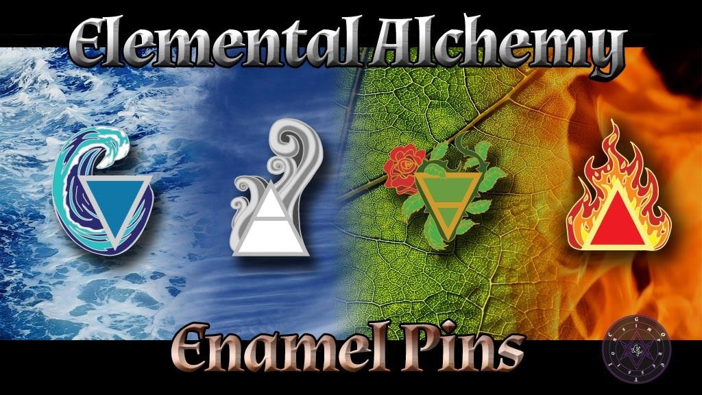 Alchemical Element Enamel Pins