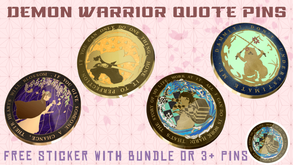 Demon Anime Hard Enamel Pins Kimetsu no Yaiba Fantasy