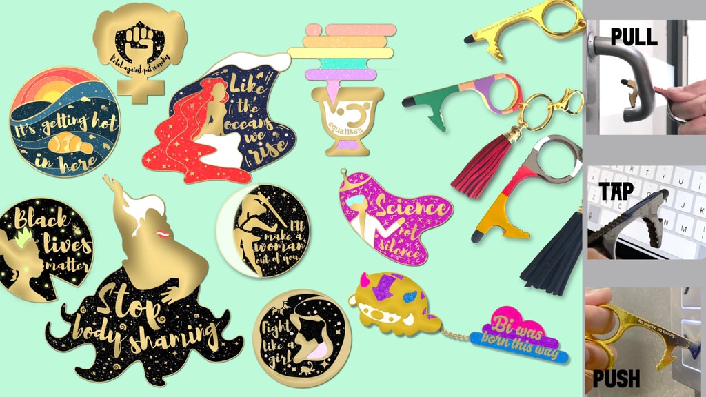 Fantasy Justice Enamel Pins! Protesting Anime Protagonists