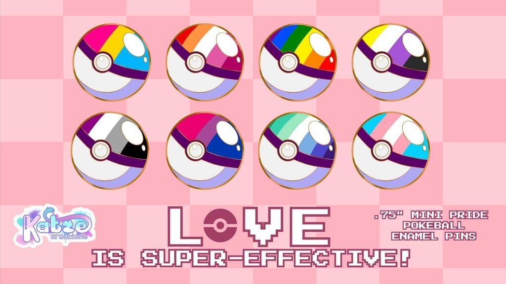 Love is Super Effective | Mini Enamel Pin Collection