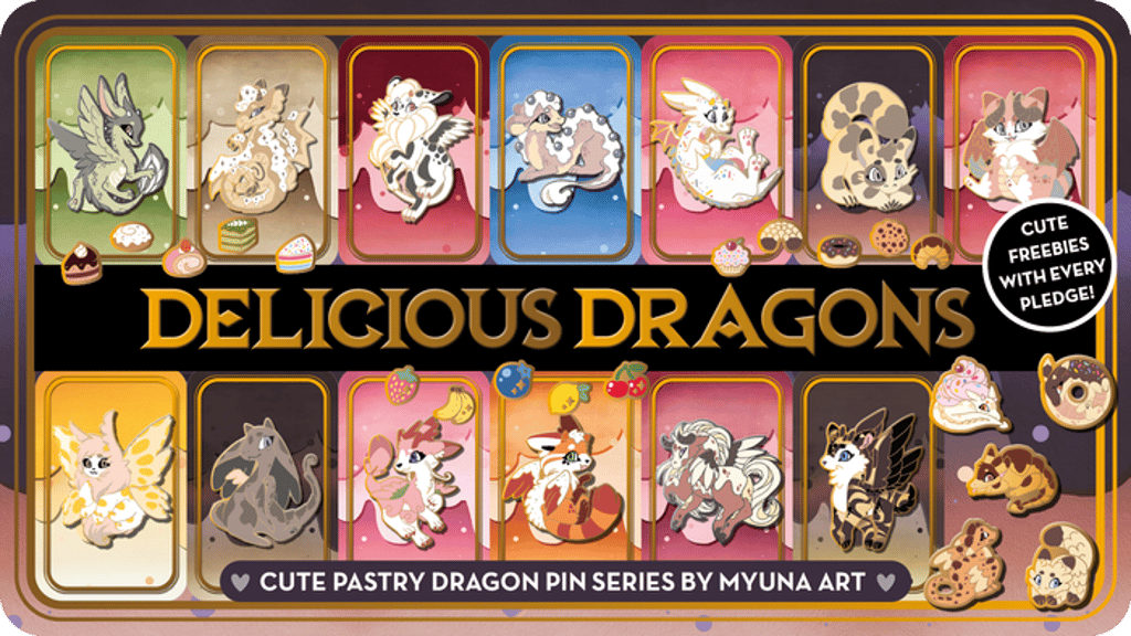 Delicious Dragons - An adorable Dragon Enamel Pins Series