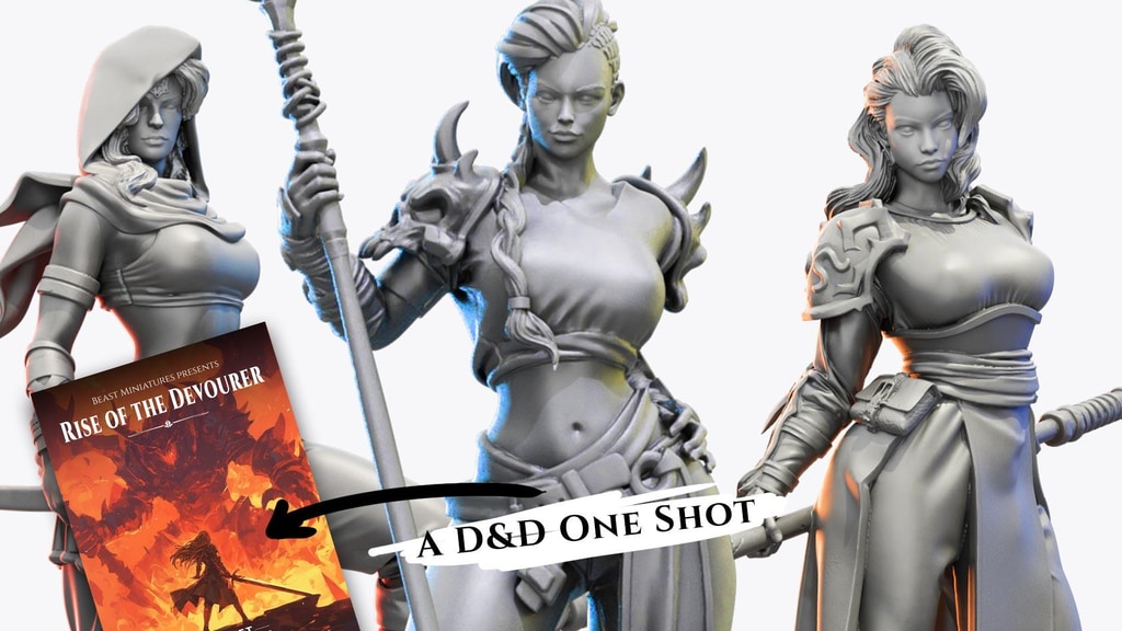 Female Miniatures for 3D Printing - 'Rise of the Devourer'