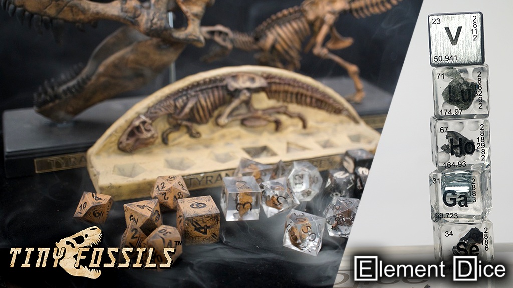 Fossil Dice™: Made from Real T-Rex + Element Dice™