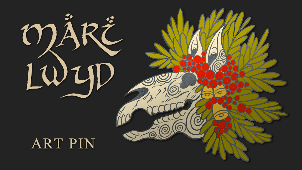 Mari Lwyd Pin Badge Collection