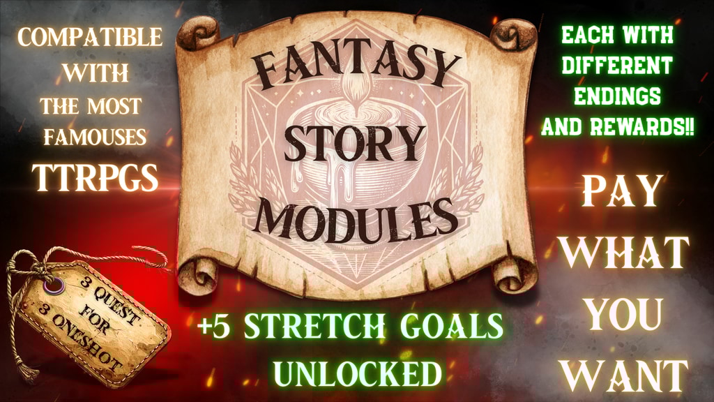 Fantasy Story Modules for Any TTRPG – Pay What You Want