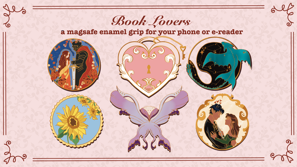 Book Lovers - Enamel MagSafe Grips