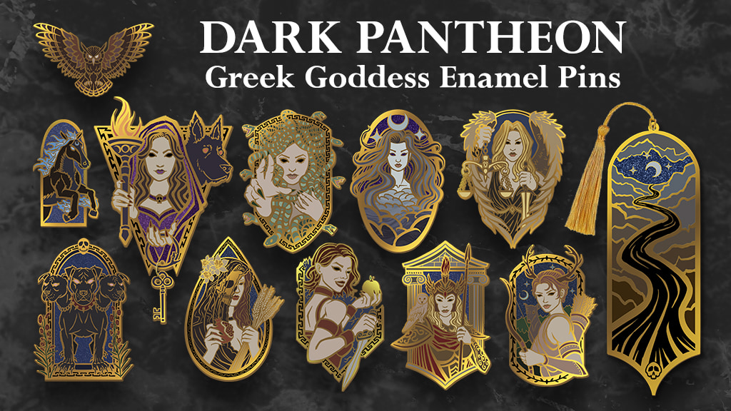 Dark Pantheon - Greek Mythology Enamel Pins - Make 100