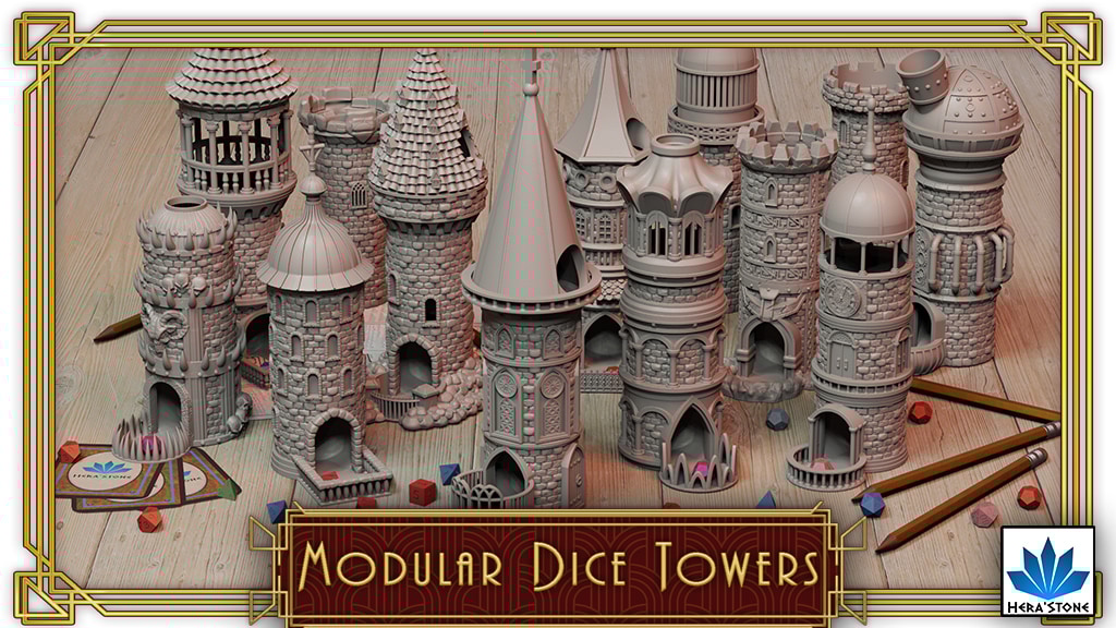 Modular dice towers
