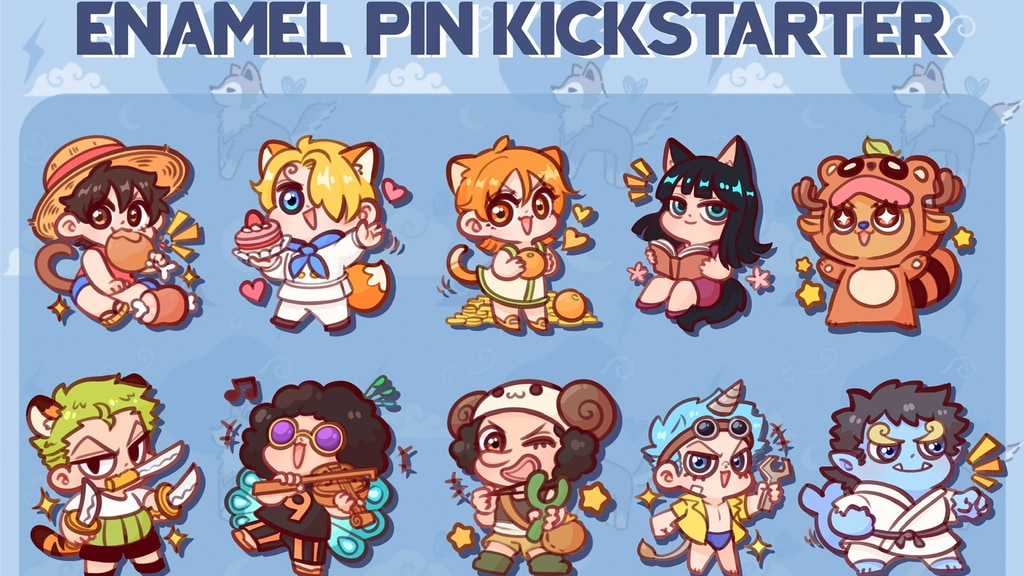 Mugiwara Pet Shop Enamel Pins