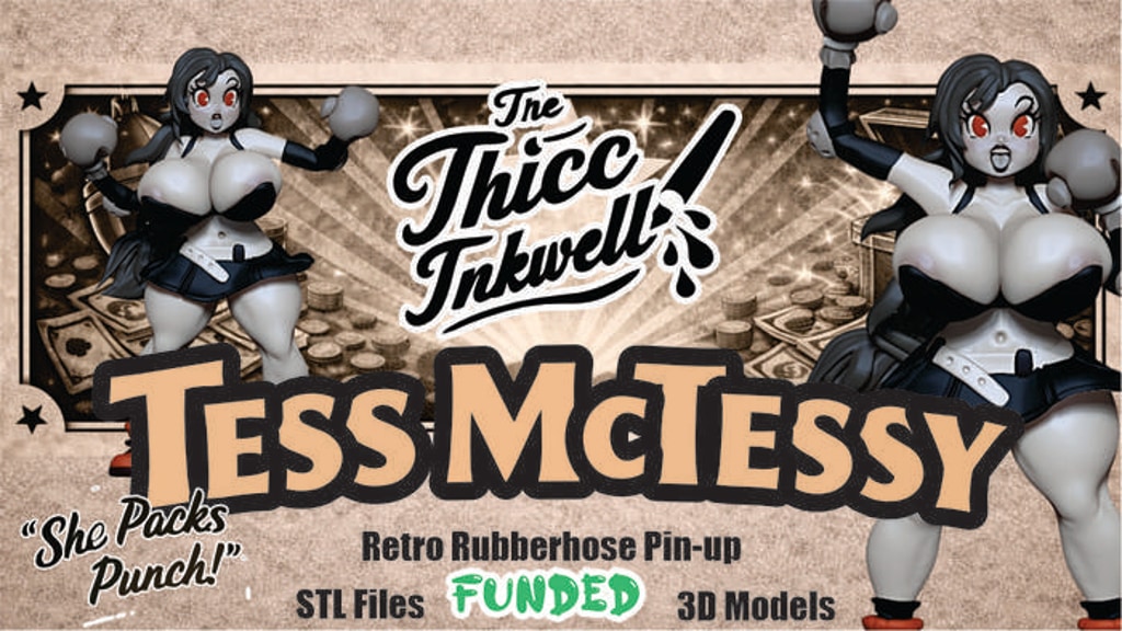The Thicc Inkwell: Tess McTessy - Retro Rubberhose Pin-Ups