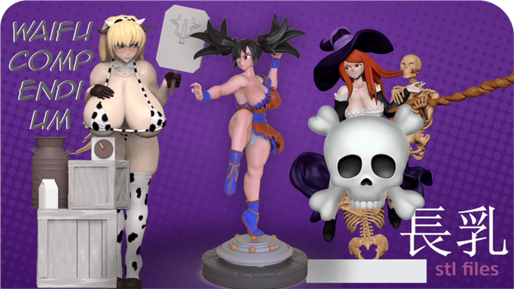 Compendium Waifu 3d printable models stl files.