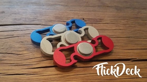 FlickDeck: Fidget spinner and bottle opener