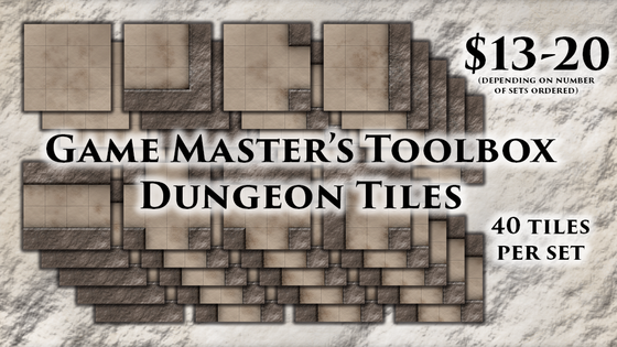 Fantasy 1" Grid Dungeon Tiles for Tabletop RPGs Only $13!