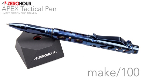 ZEROHOUR APEX BLUE Tactical Pen: Make/100 Limited Edition