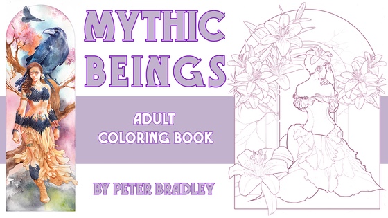 Mythic Beings Adult Coloring Book