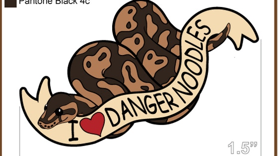 The Internet Names Animals I Love Danger Noodles Enamel Pin