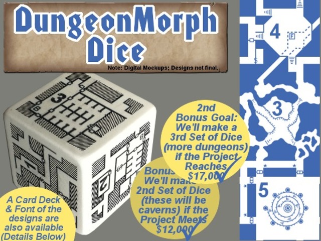 DungeonMorph Dice (Dungeon Geomorphs)