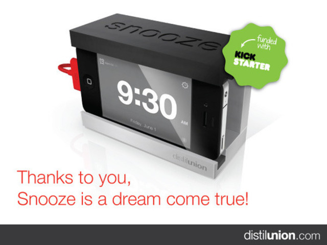 Snooze - The iPhone Alarm Dock with a Big Snooze Bar