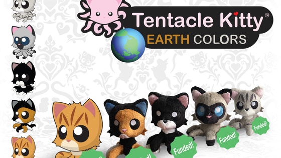 Tentacle Kitty: Earth Color Little Ones