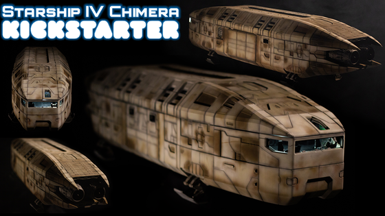 Starship IV Chimera - Modular 3D Printable 28mm Spaceship